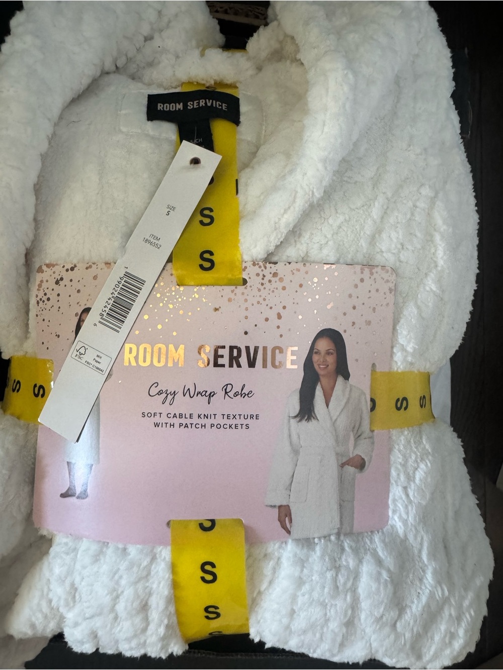 Room Service Cozy Wrap Robe - White